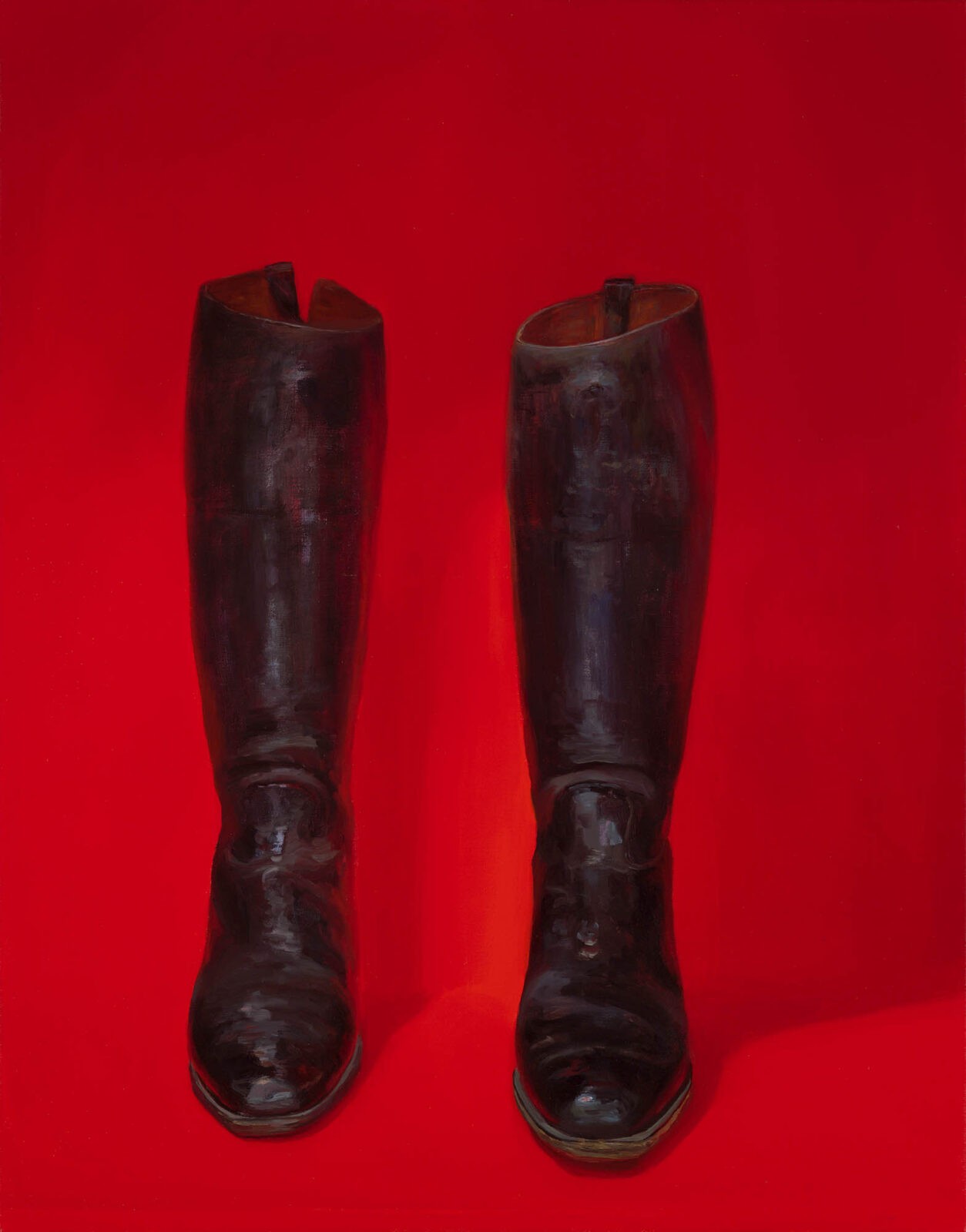 Liza Visagie - Black Boots. Oil on Linen 22 x 28 inches